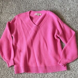 LOFT - pink cotton sweater